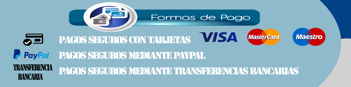 Pagos Seguros Tarjetas/Paypal/Transferencia